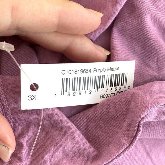 Core 10 Women's Soft Cotton Knot Twist Front Cropped Yoga Tank Plus 3X - Picture 4 of 11